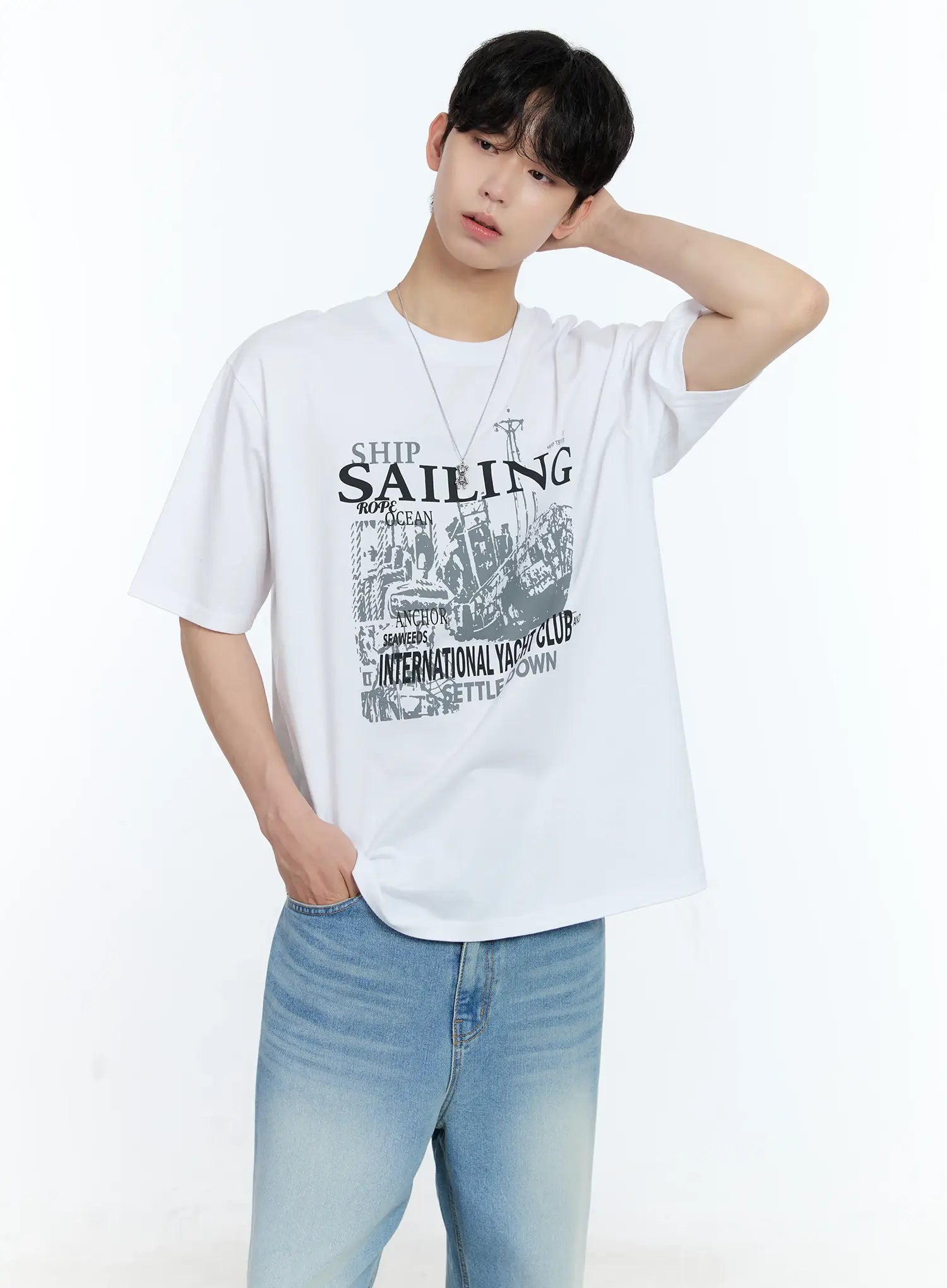 Men's Sailing Graphic T-Shirt IL529