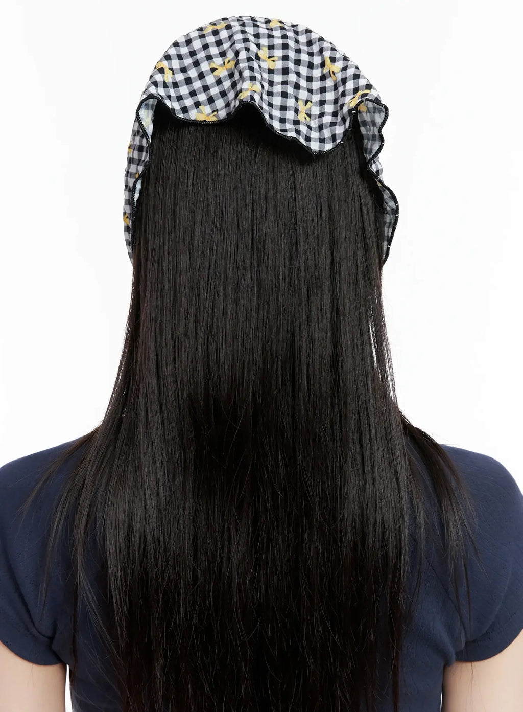 Gingham Ribbon Hair Scarf IL528