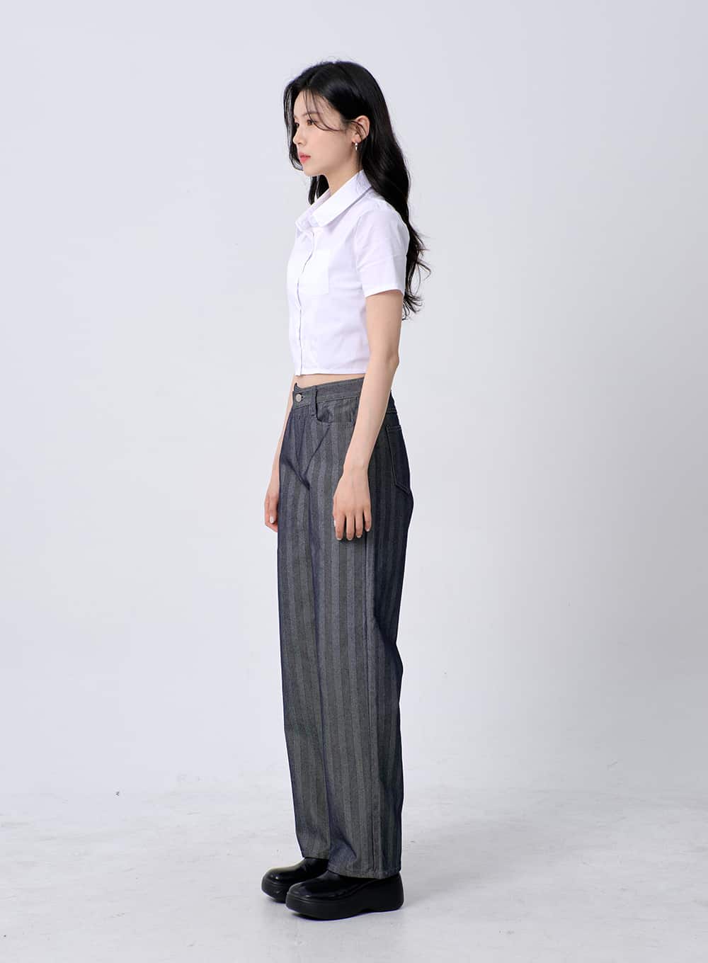 Slim Fit Cropped Shirt OM330