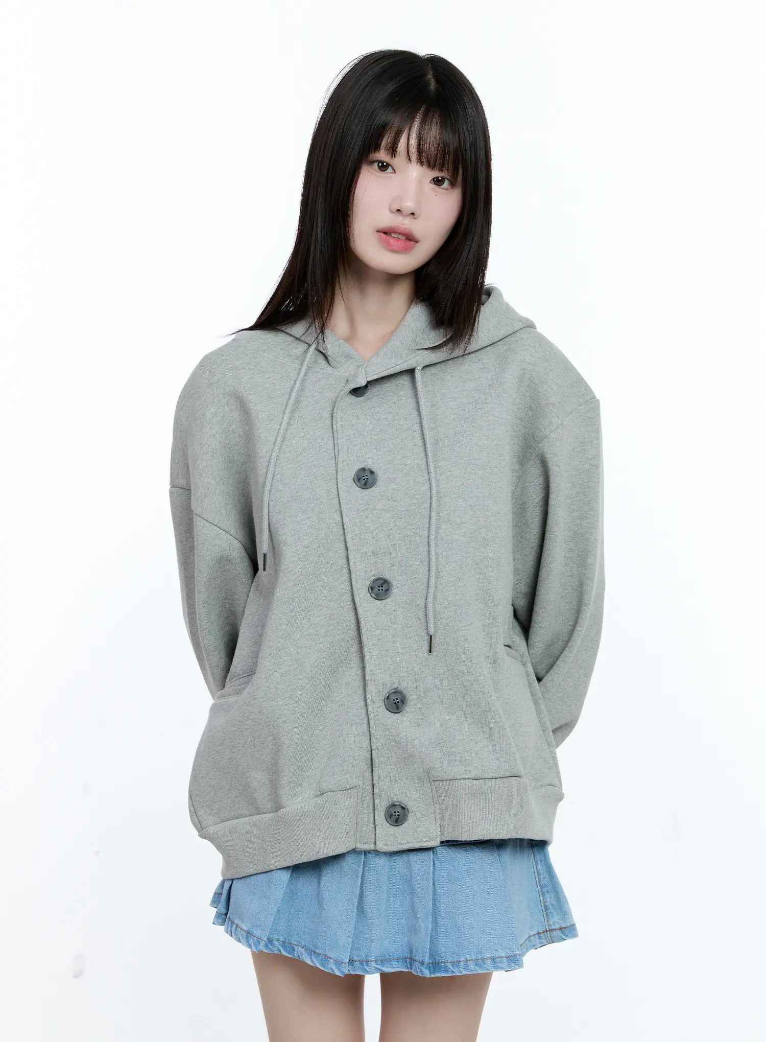 Oversized Buttoned Hoodie CG511