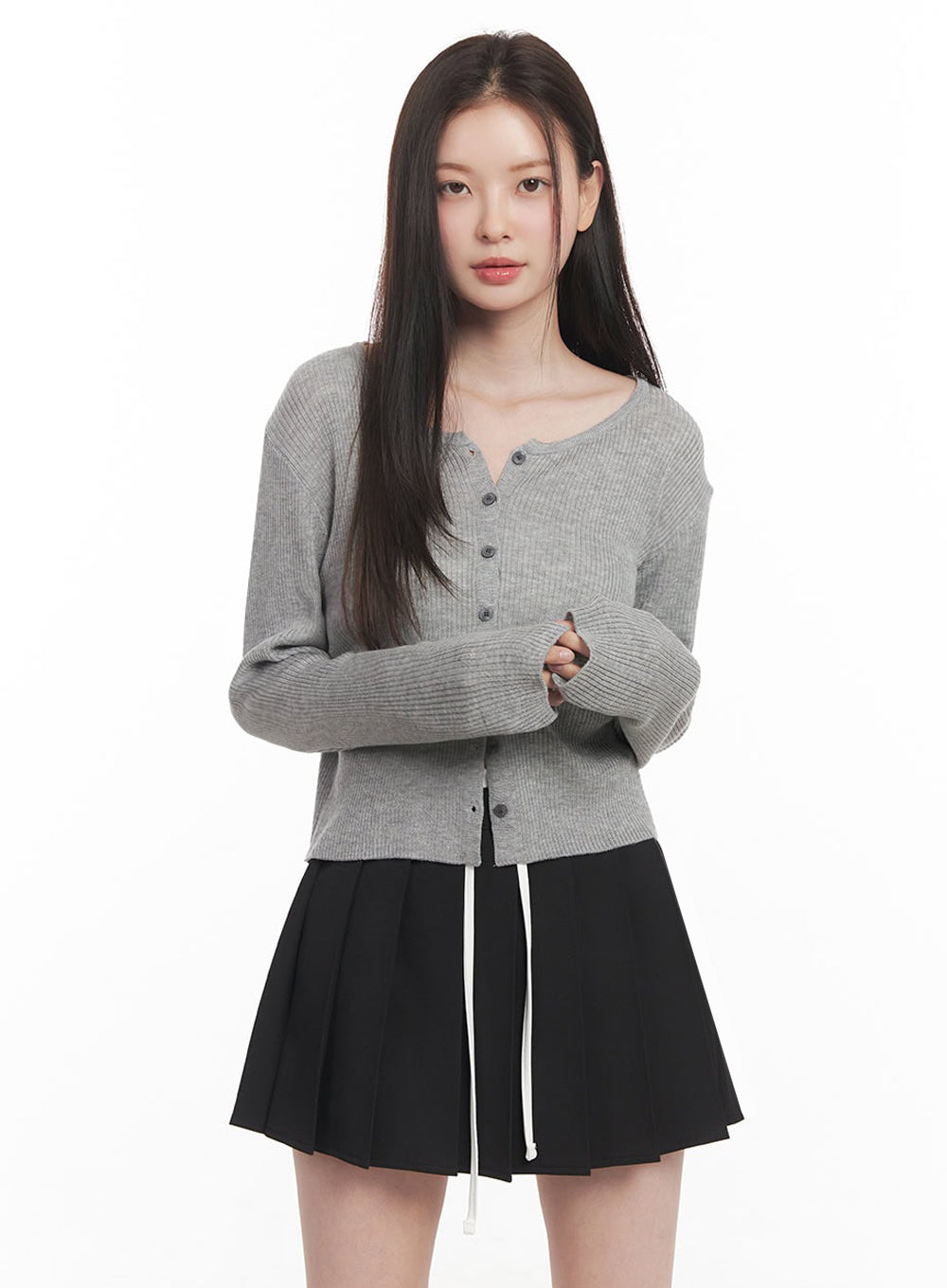 Knit Buttoned Cardigan IY513