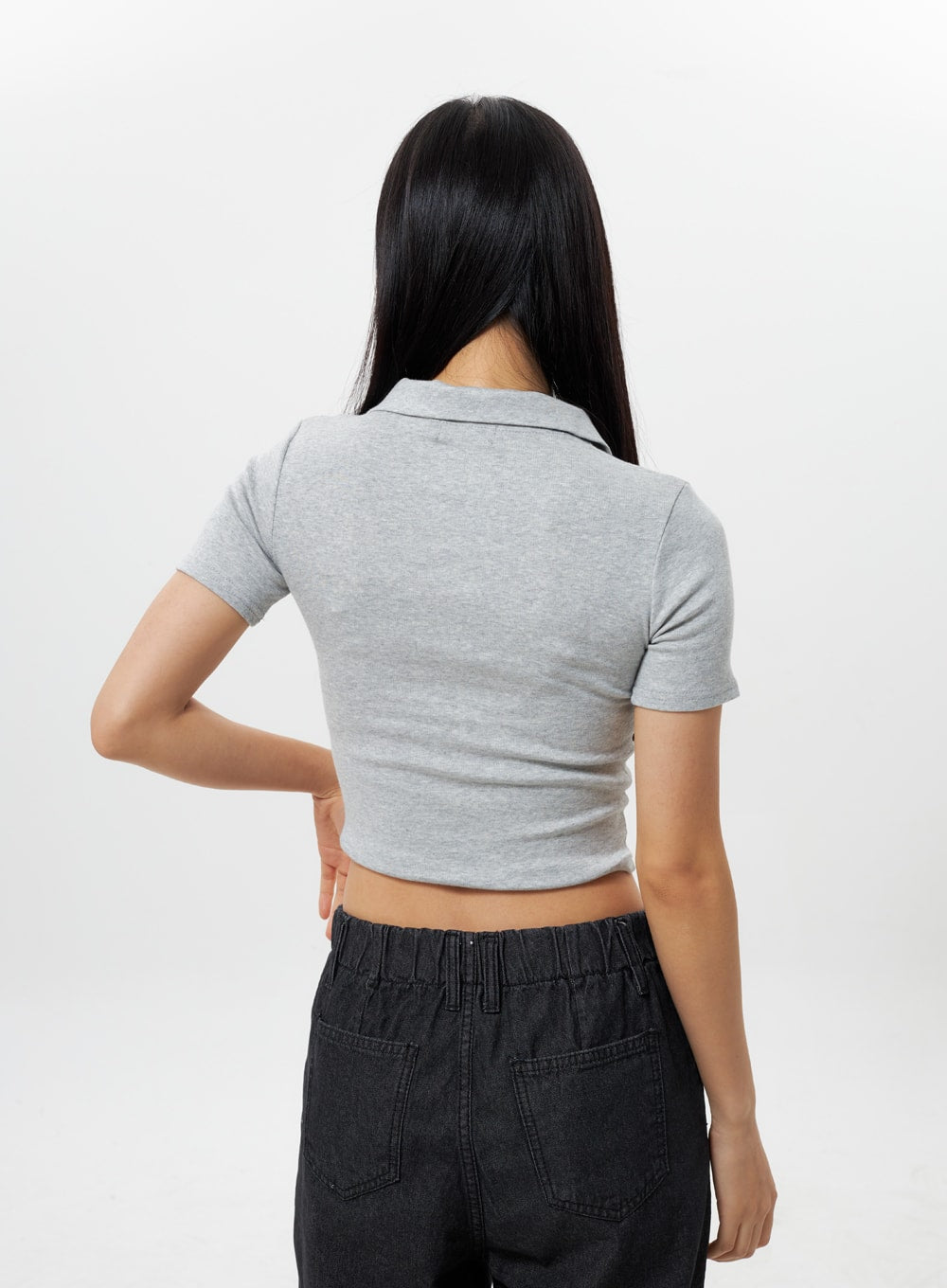 Cropped Polo Tee IY312