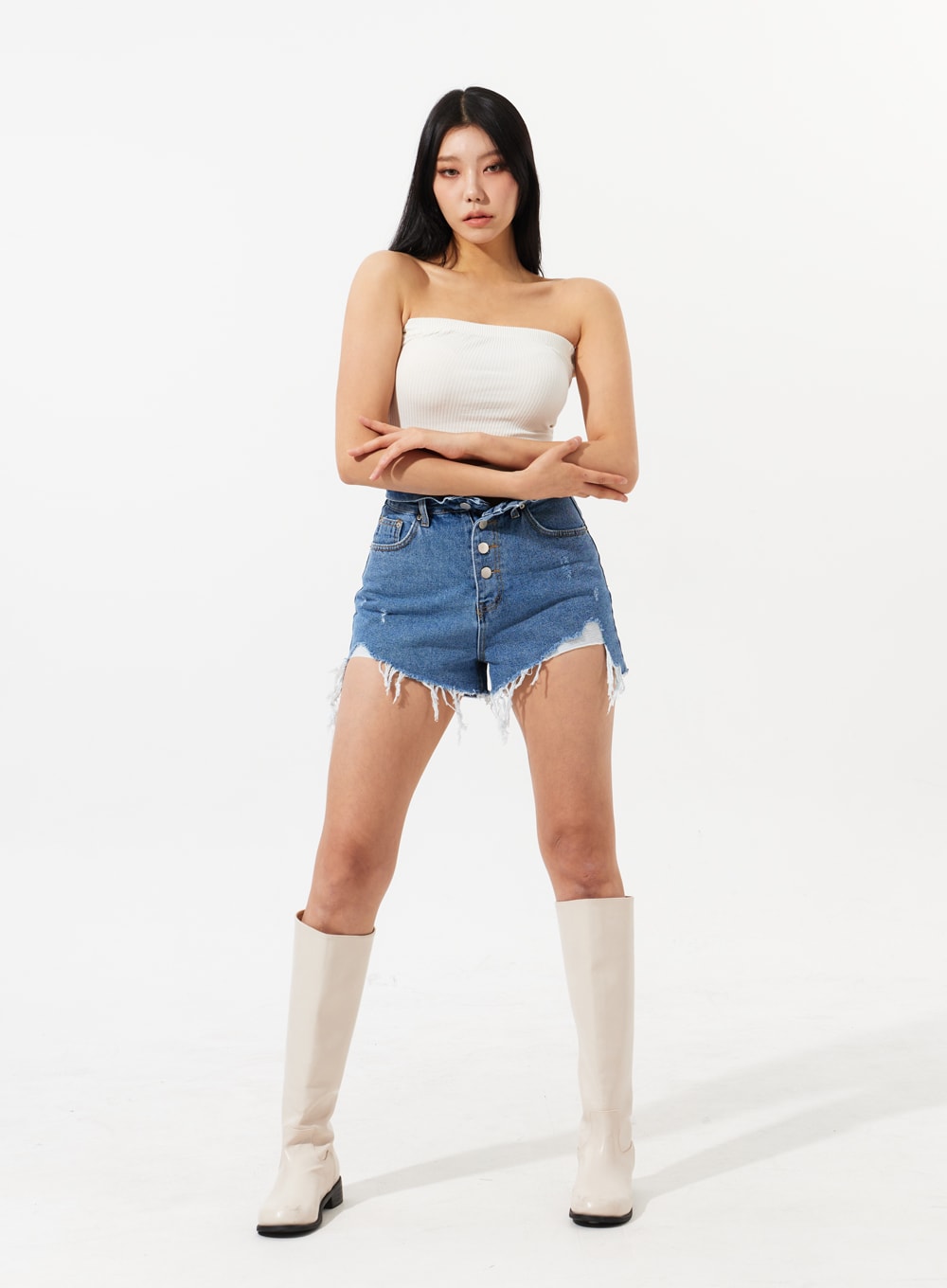 High Waist Denim Shorts IM308