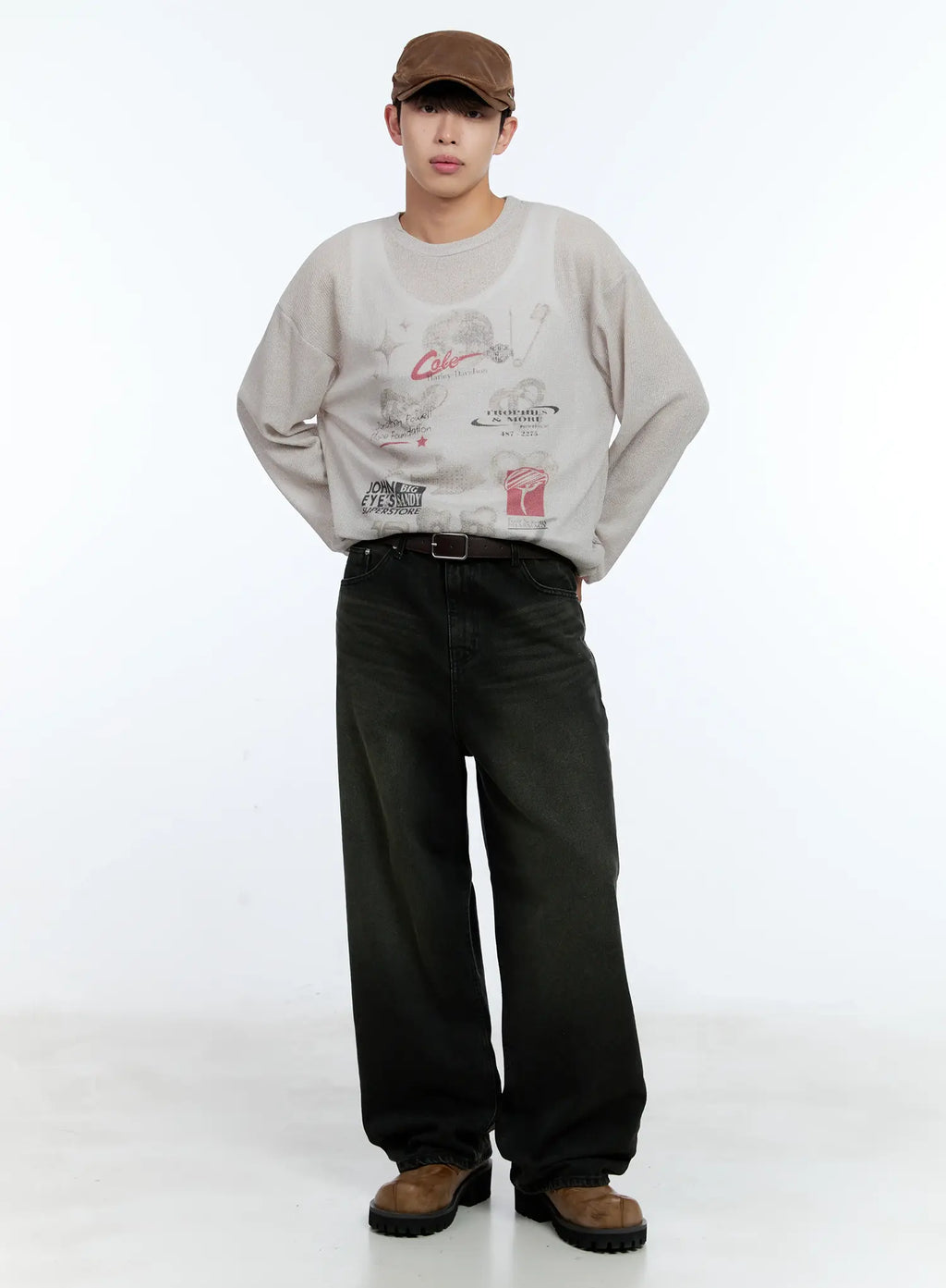 Men's Casual Wide-Fit Denim Jeans IL515