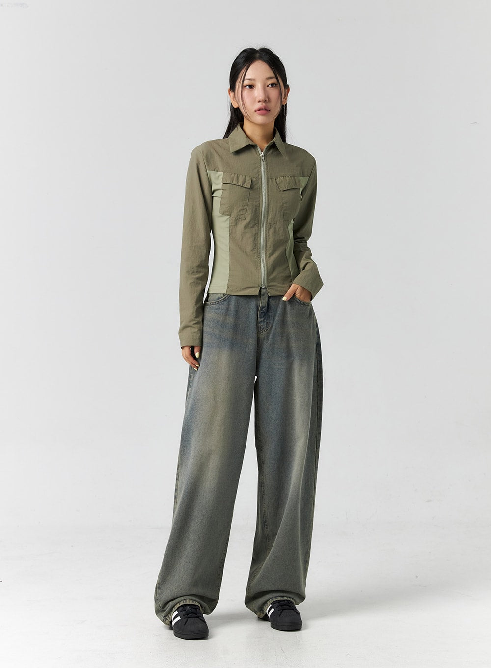 Light Wash Wide Leg Jeans CS303