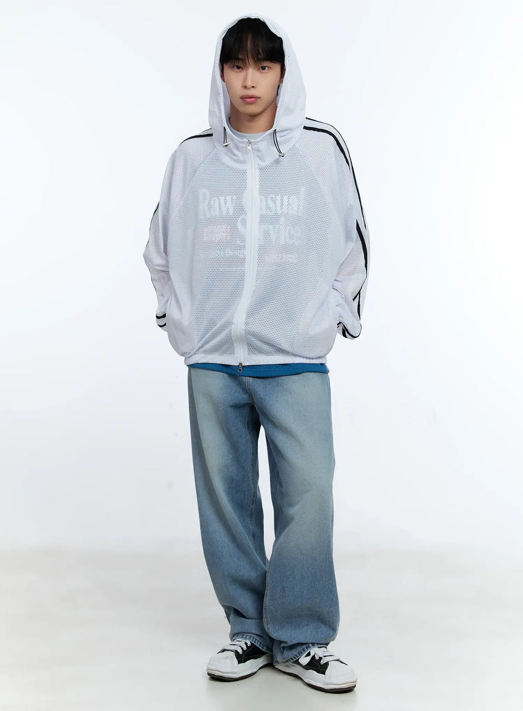 Men's Mesh Zip-Up Hoodie IG519