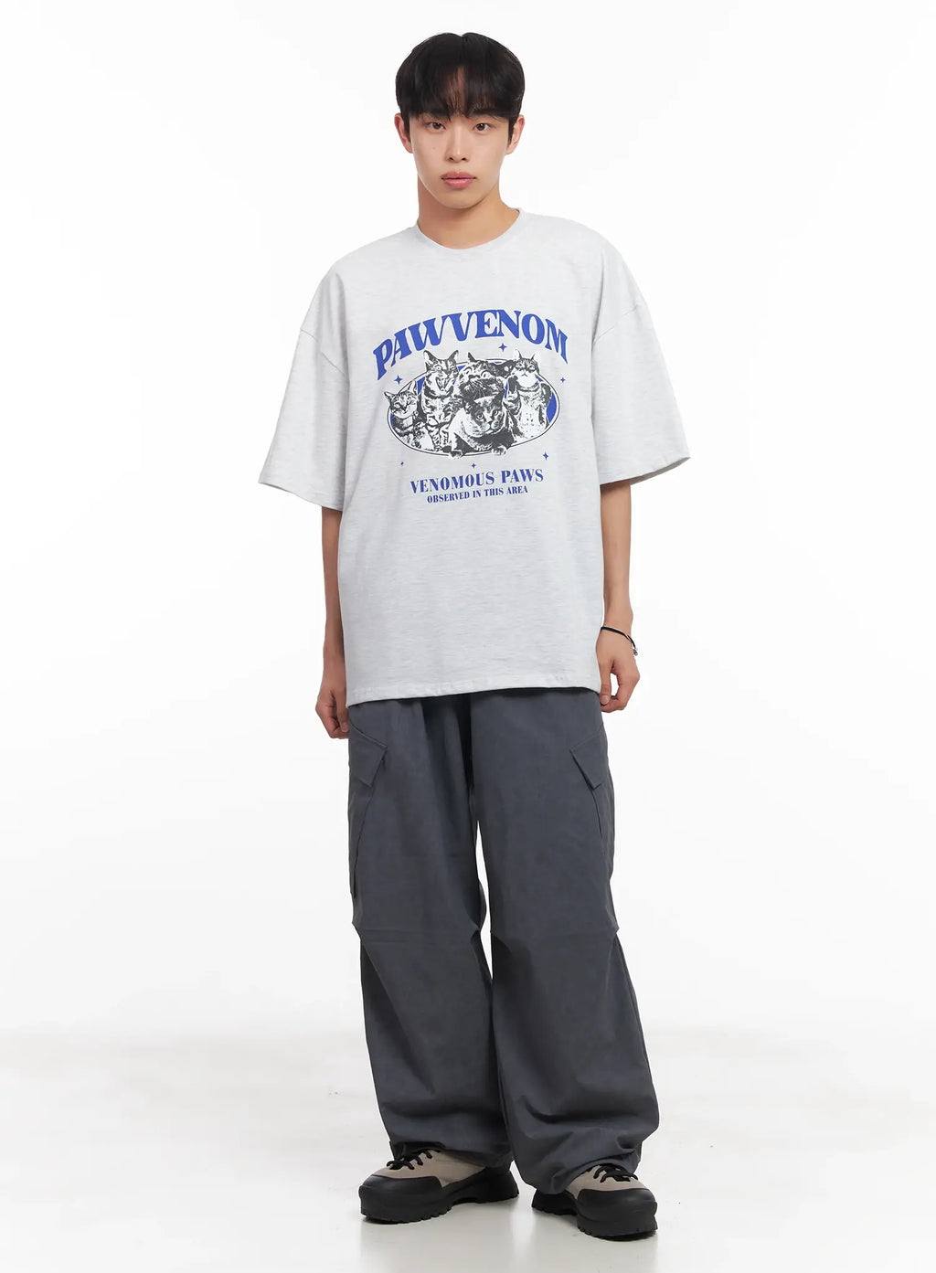 Men's Wide-Leg Cargo Pants IU519