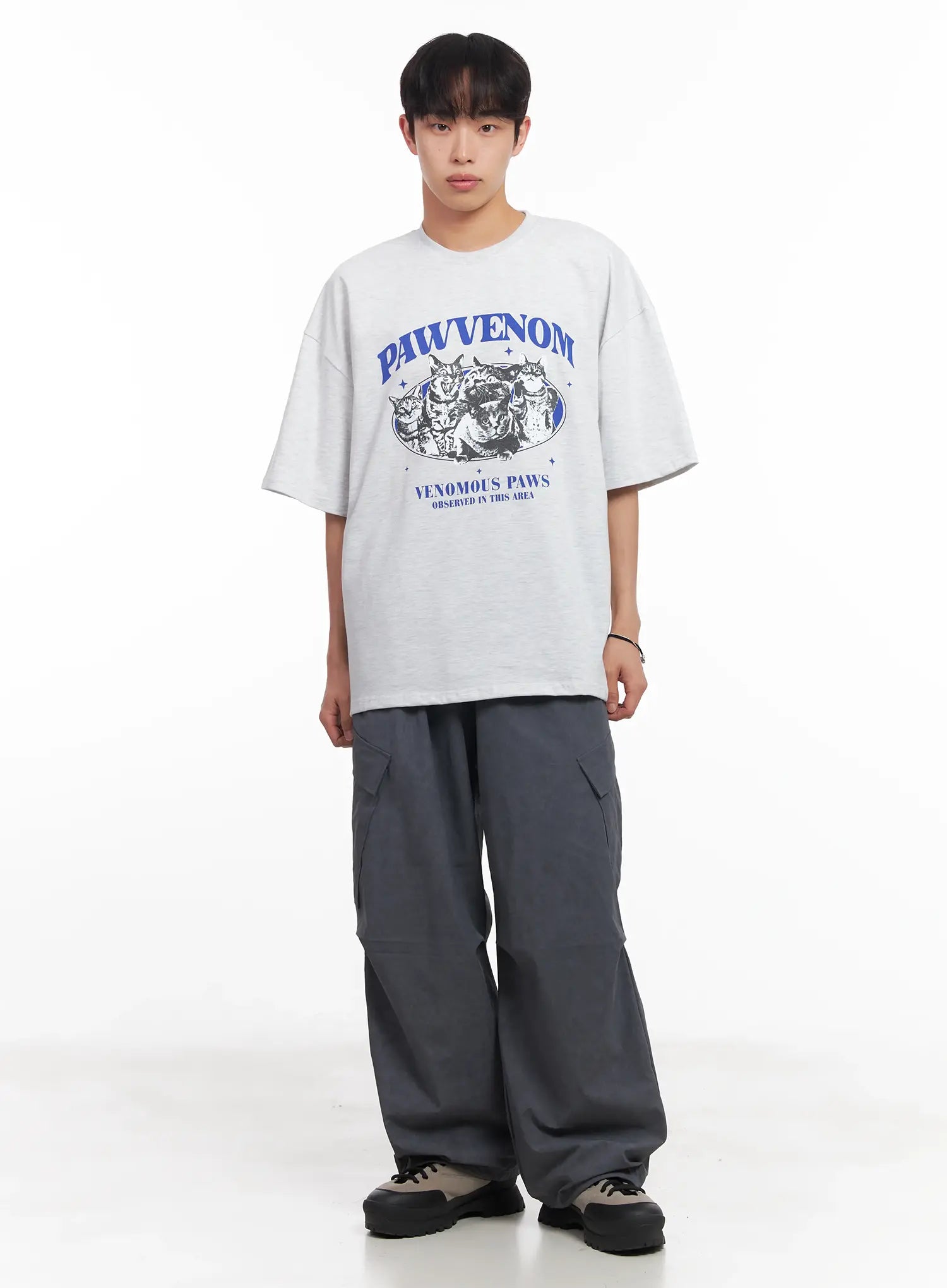 Men's Wide-Leg Cargo Pants IU519