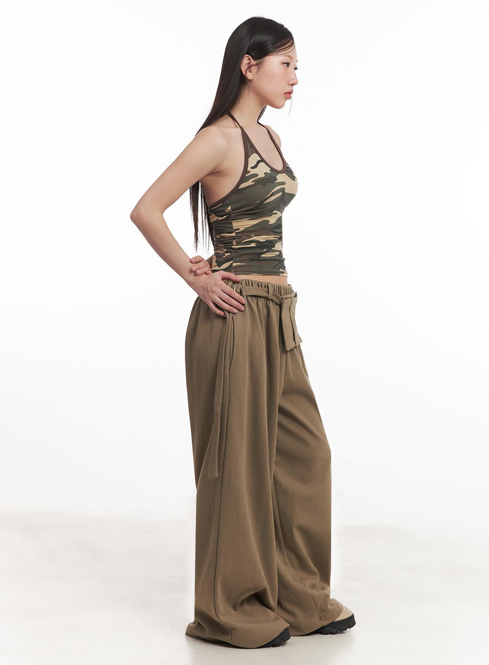 Camo Halter-Neck Cami Top IM528