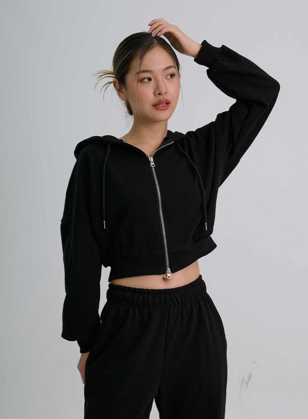 Lewkin Soft Basic Two Way Hoodie Zip Up C1210