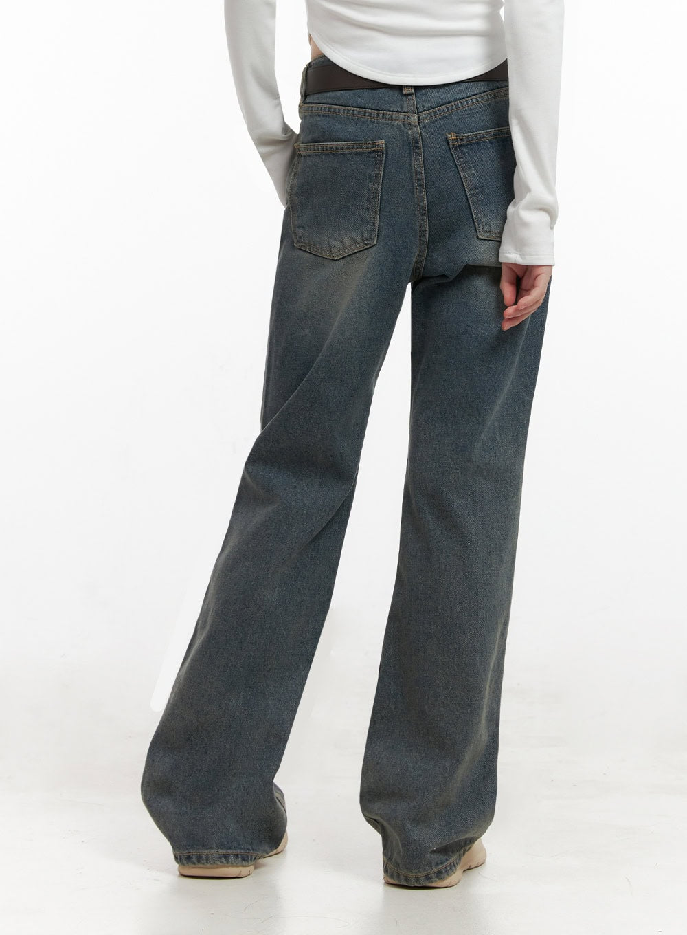 Asher Slimline Washed Bootcut Jeans ID402
