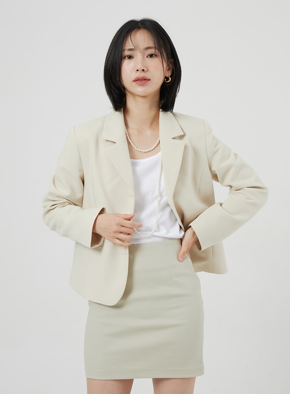 Button Blazer Jacket OM306