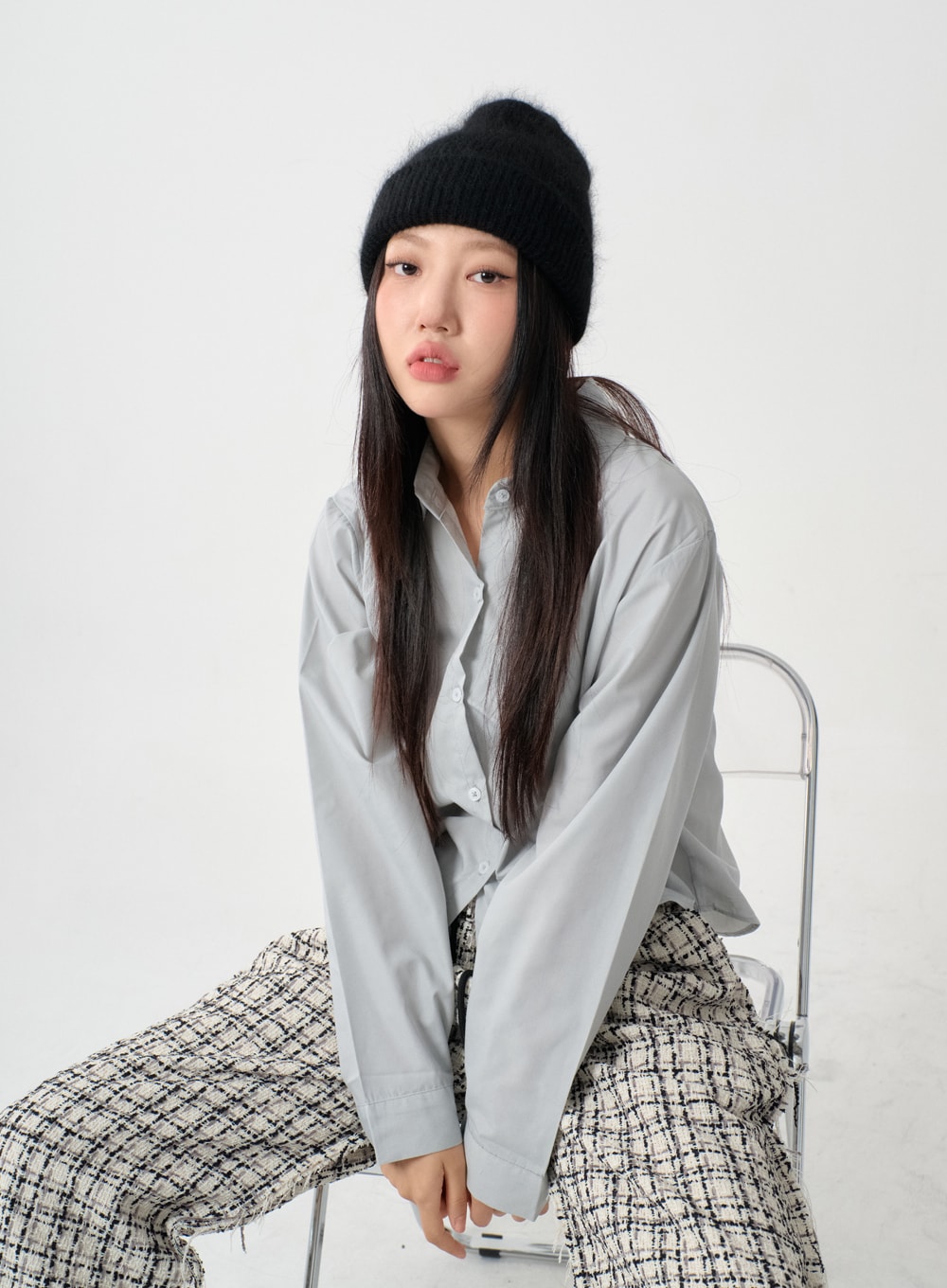 Cotton Cropped Long Sleeve T-Shirt IS15