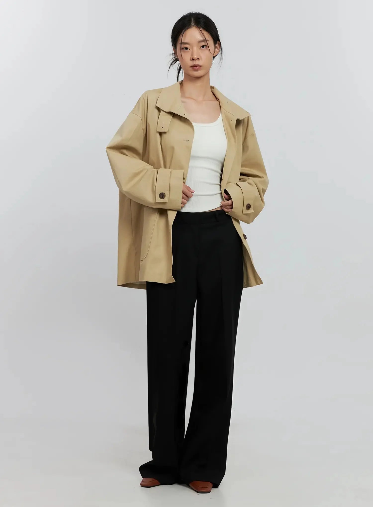 Classic Short Trench Jacket IS516