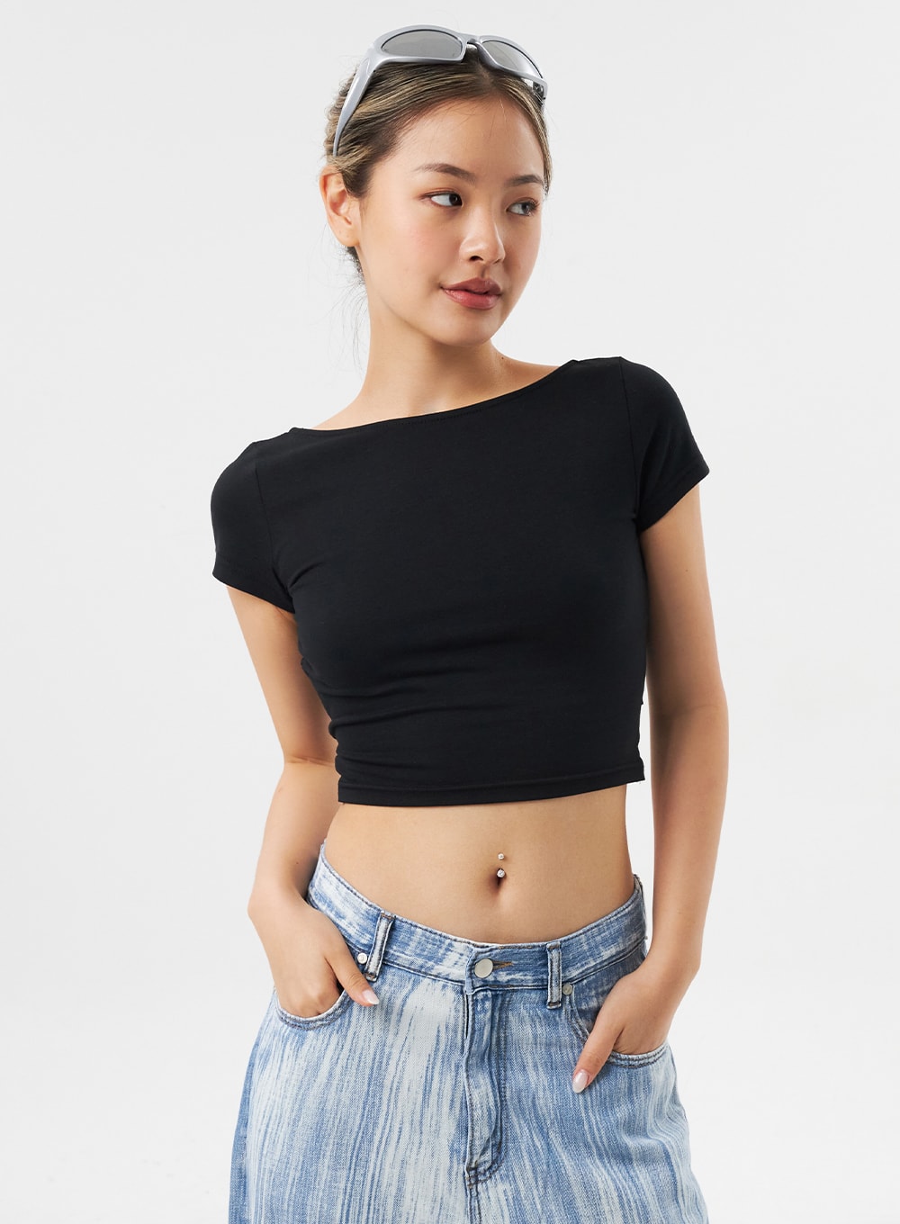 Stripe Baggy Jeans CU302