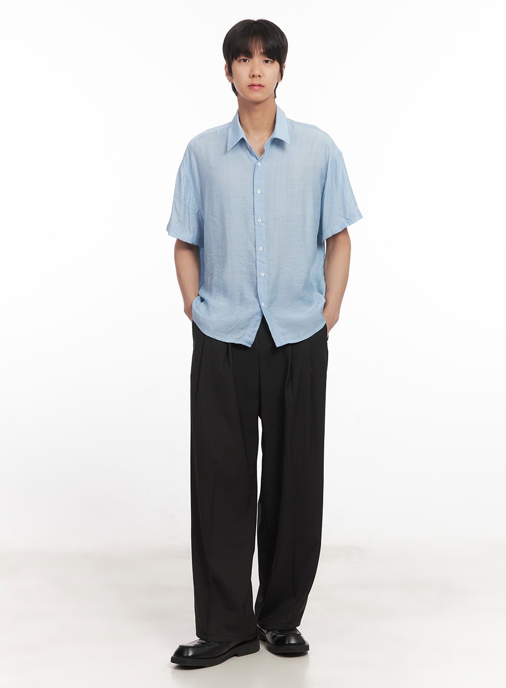 Men's Striped Pintuck Tailored Pants IA510