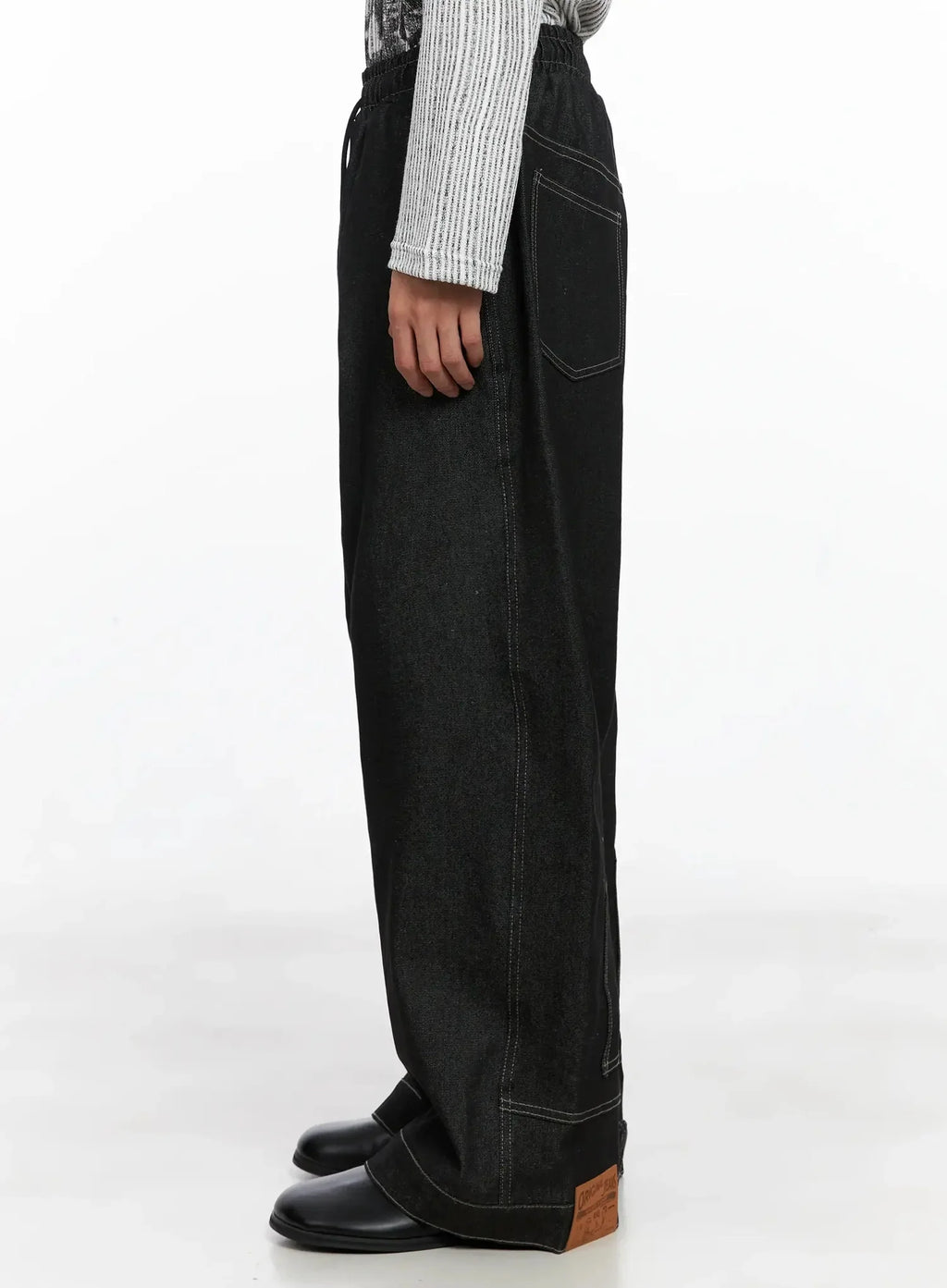 Men's Dark Denim Wide Pants IO517