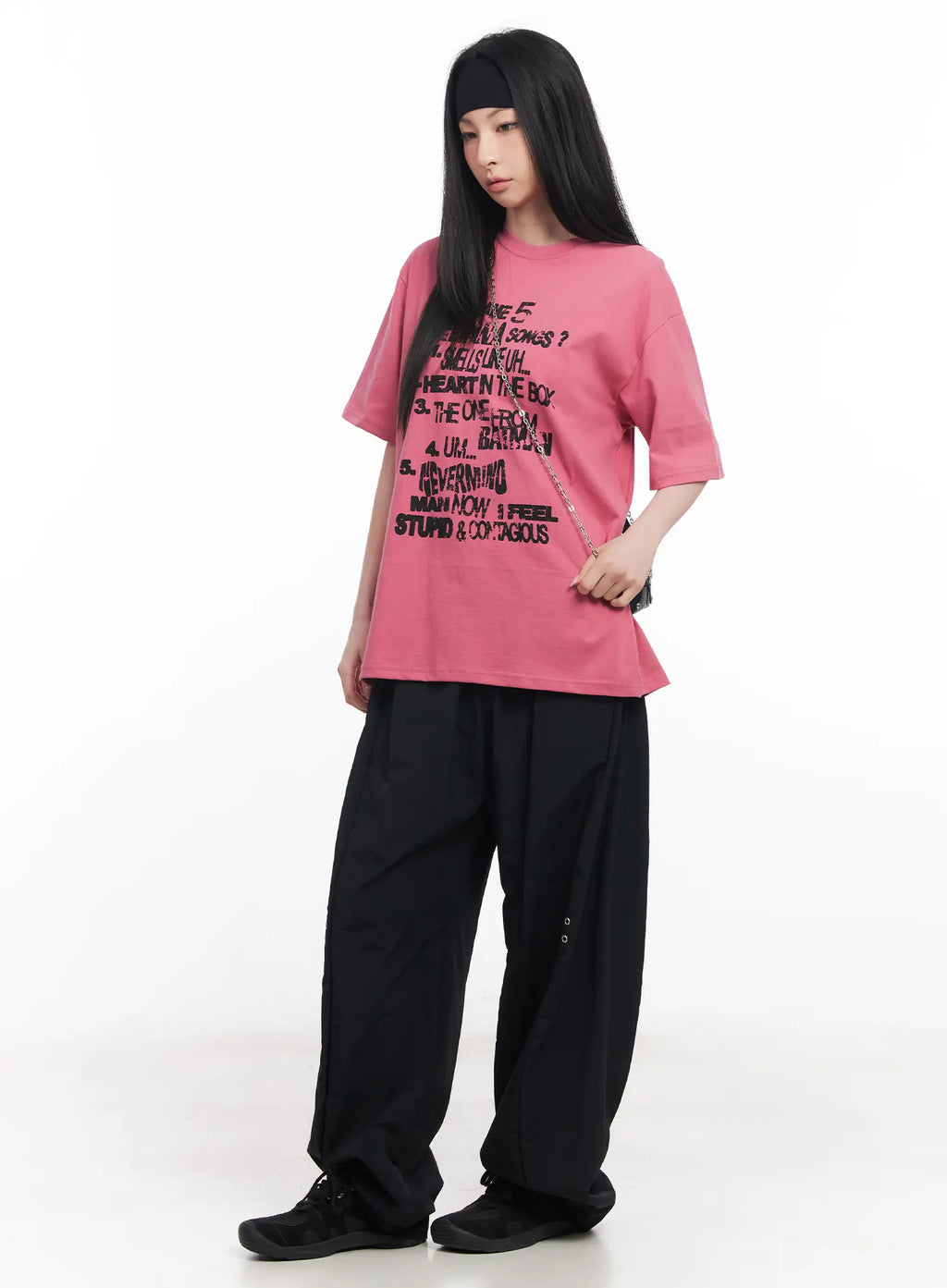 Wide-Leg Eyelet Nylon Pants CU511