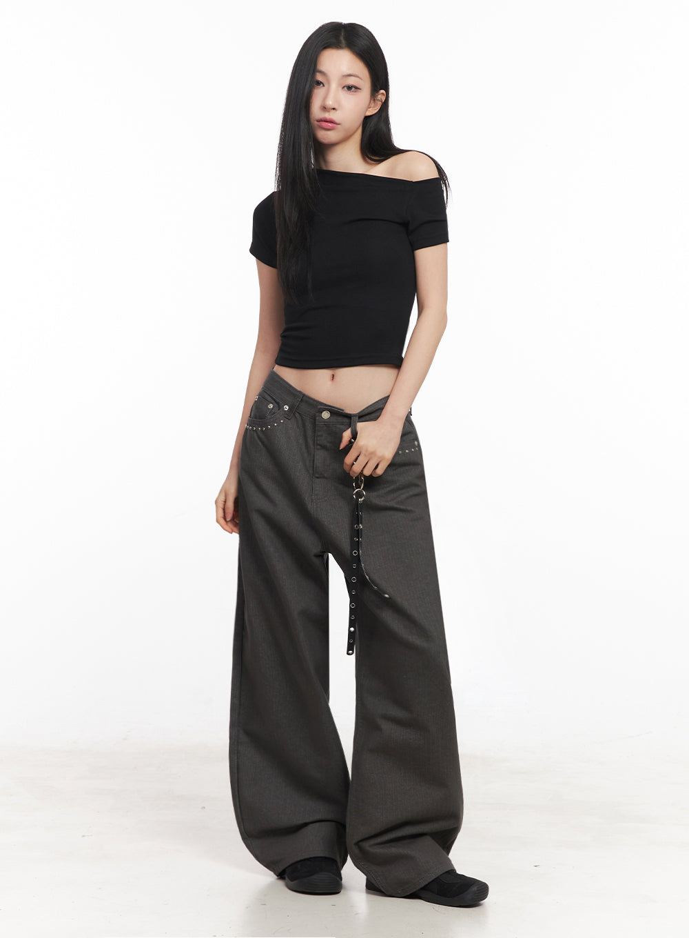 Classic One-Shoulder Crop Top IY516
