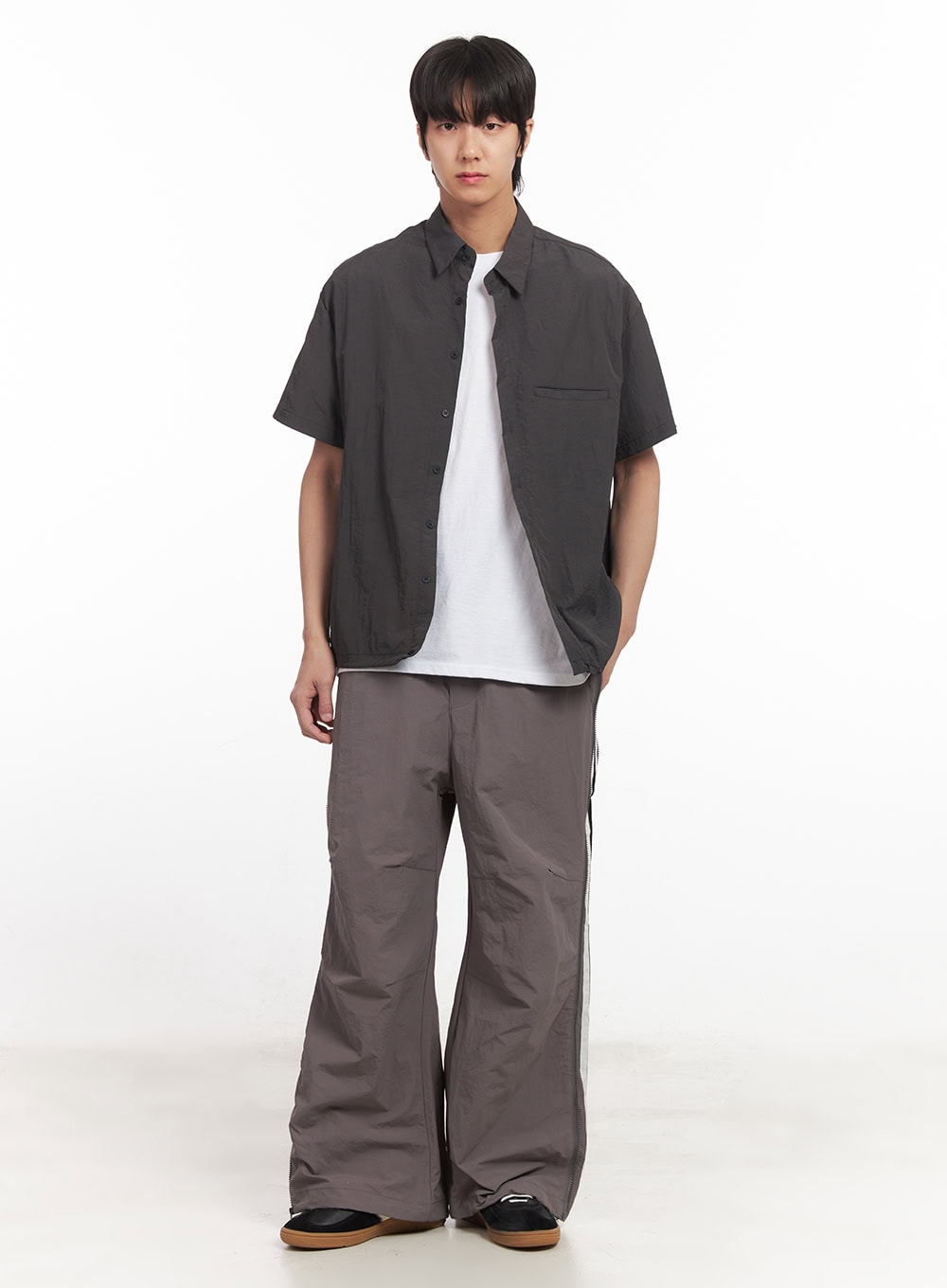 Men's Loose-Fit Boxy Collared Shirt IA510