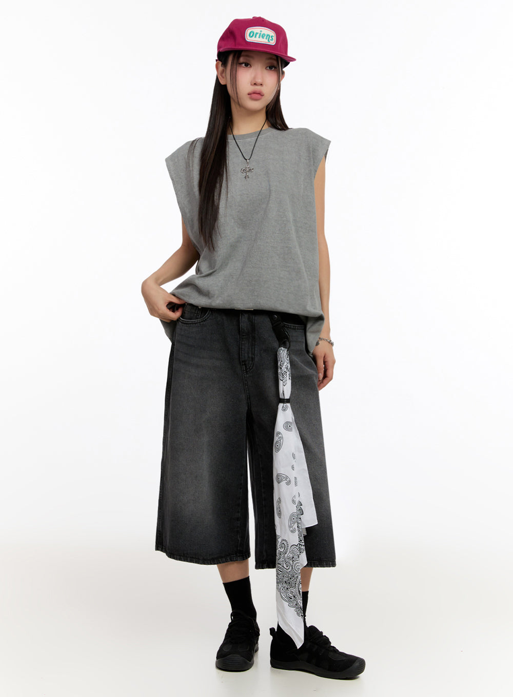 Relaxed-Fit Washed Tank Top IU509