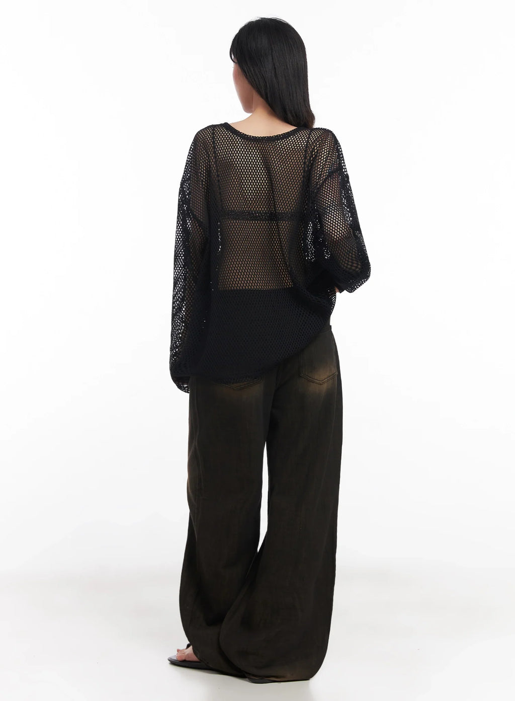 Moka Summer-Wash Wide-Leg Denim Pants IC503