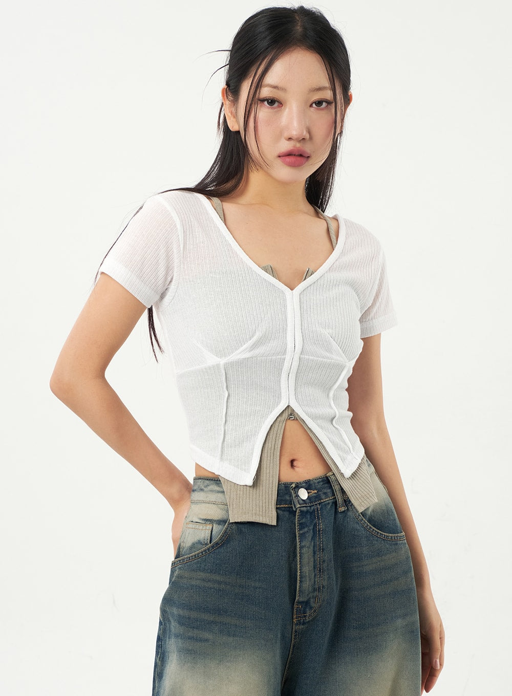 Mid-Rise Baggy Jeans CA325