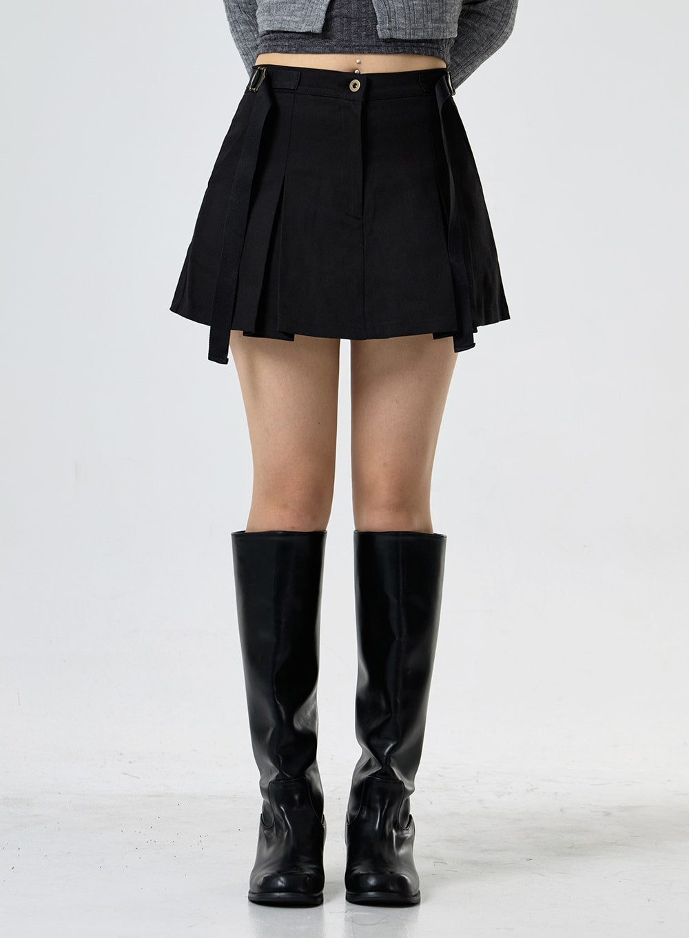 Lace Up Ribbed Crop Cardigan CG25