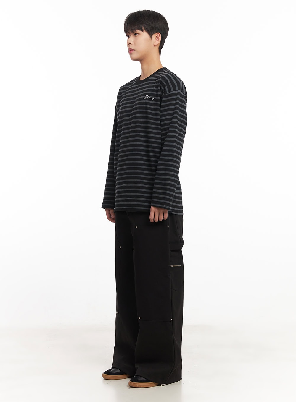 Men's Stud Cotton Wide-Leg Pants IM528