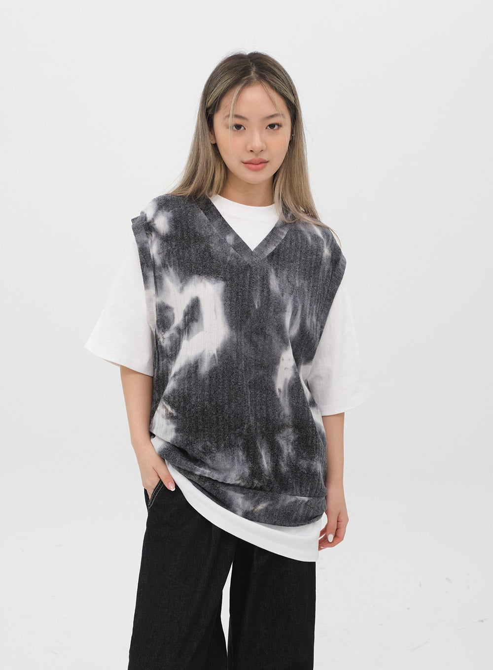 Tie Dye Relaxed Fit Vest C2001