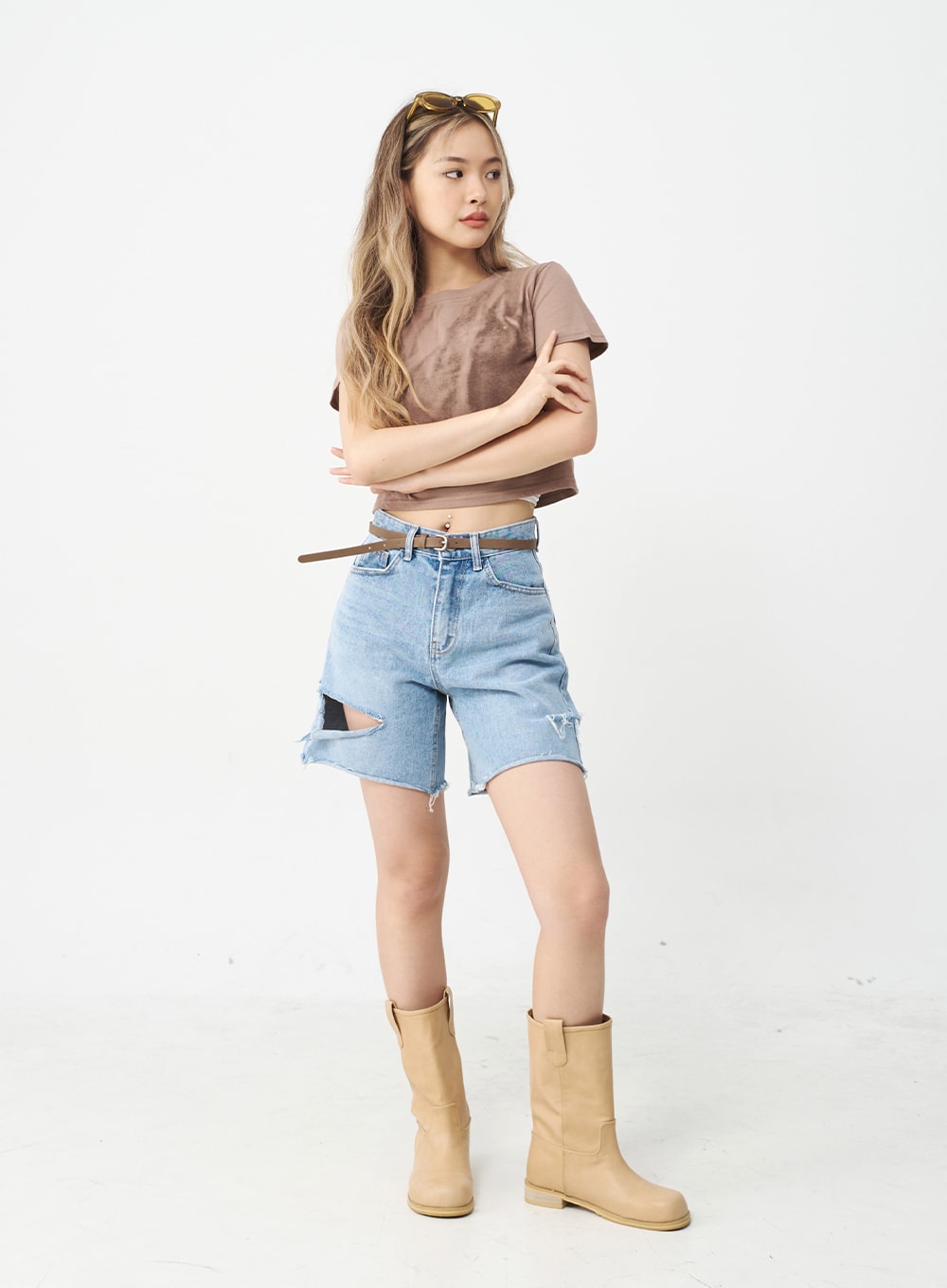 Gradient Crop Top CJ16