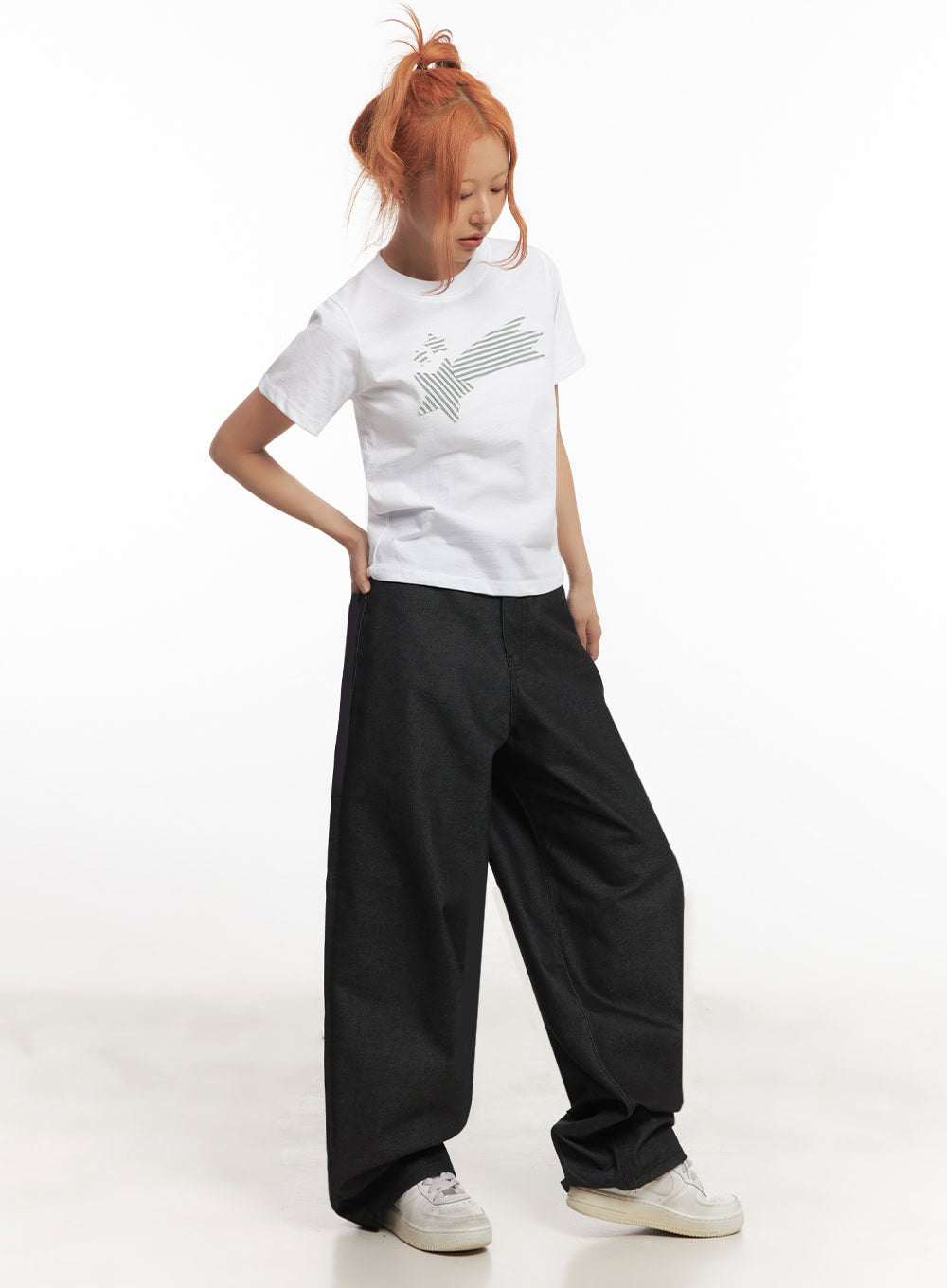 Graphic Star Crop Top IA515