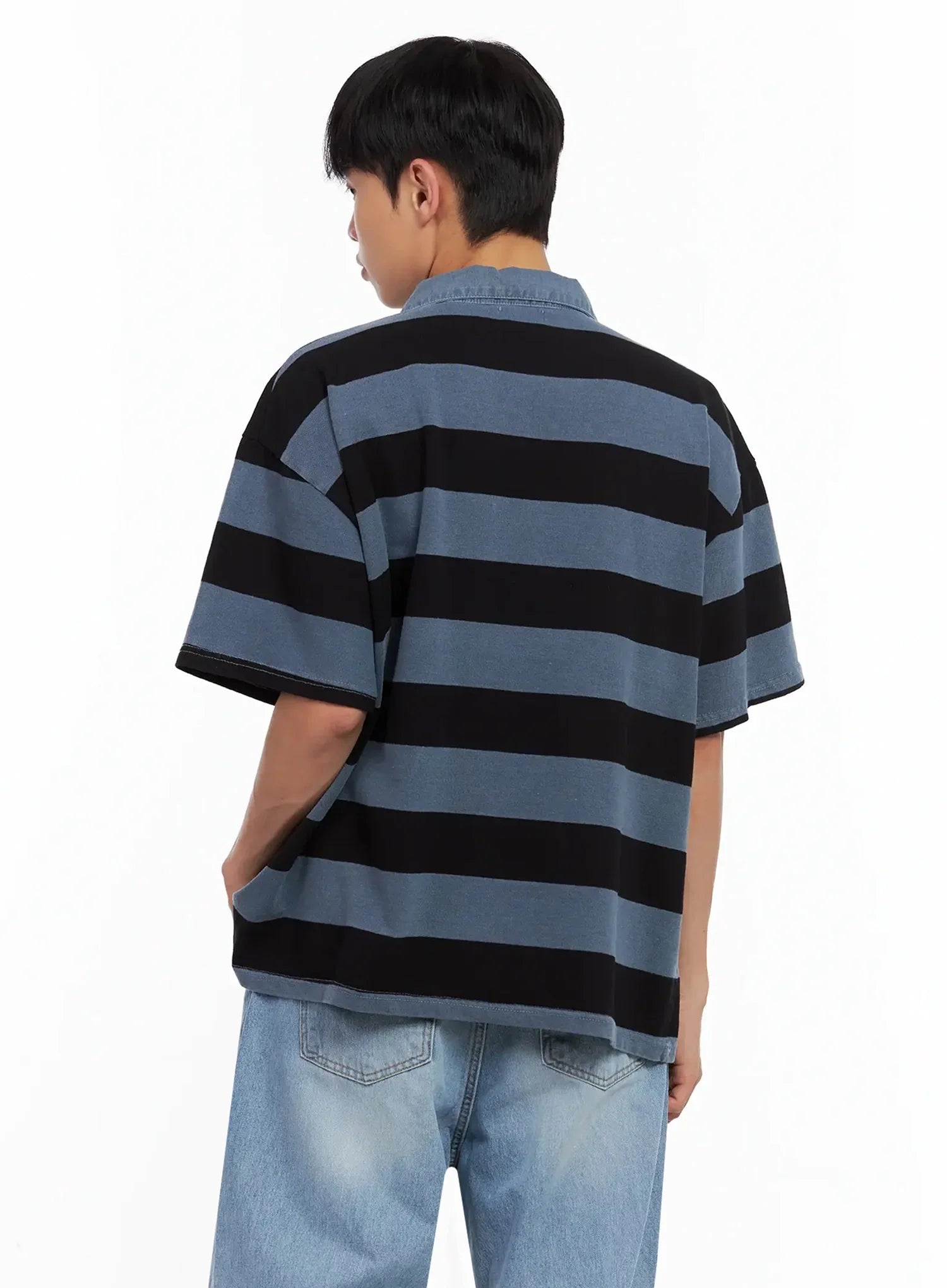 Men's Striped Polo Shirt IL516