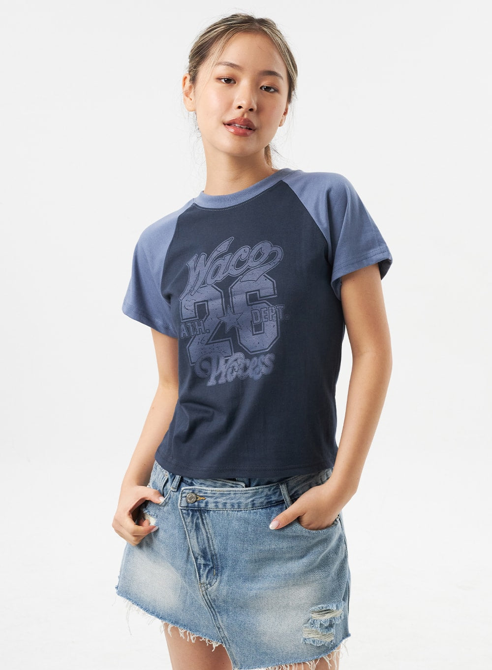 Ripped Denim Skort CU302