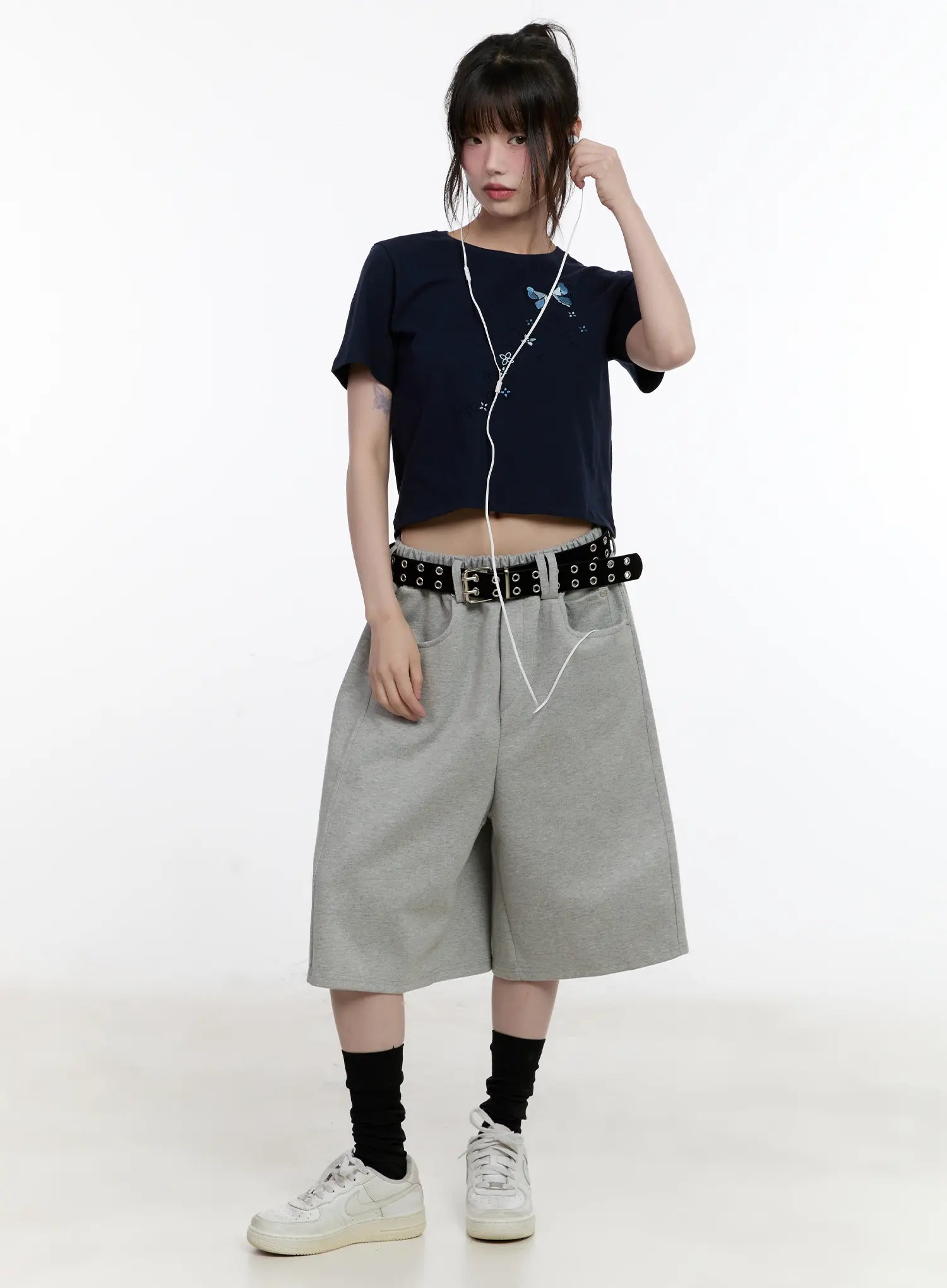 Comfy Belted Jogger Sweatshorts CL507