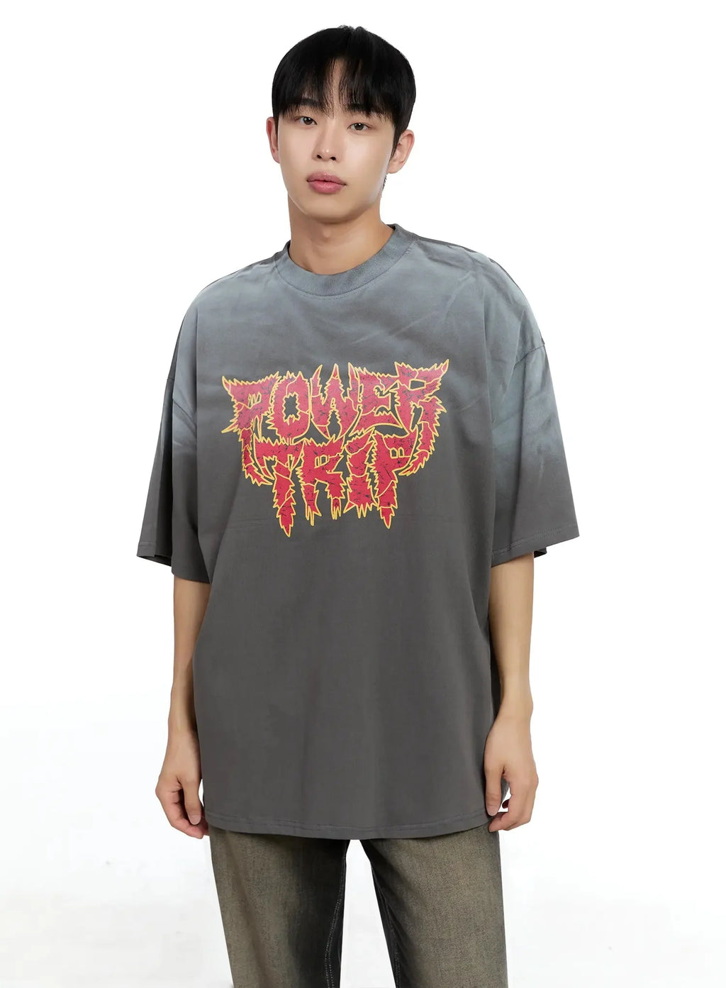 Men's Oversized Text Graphic T-shirt IG520