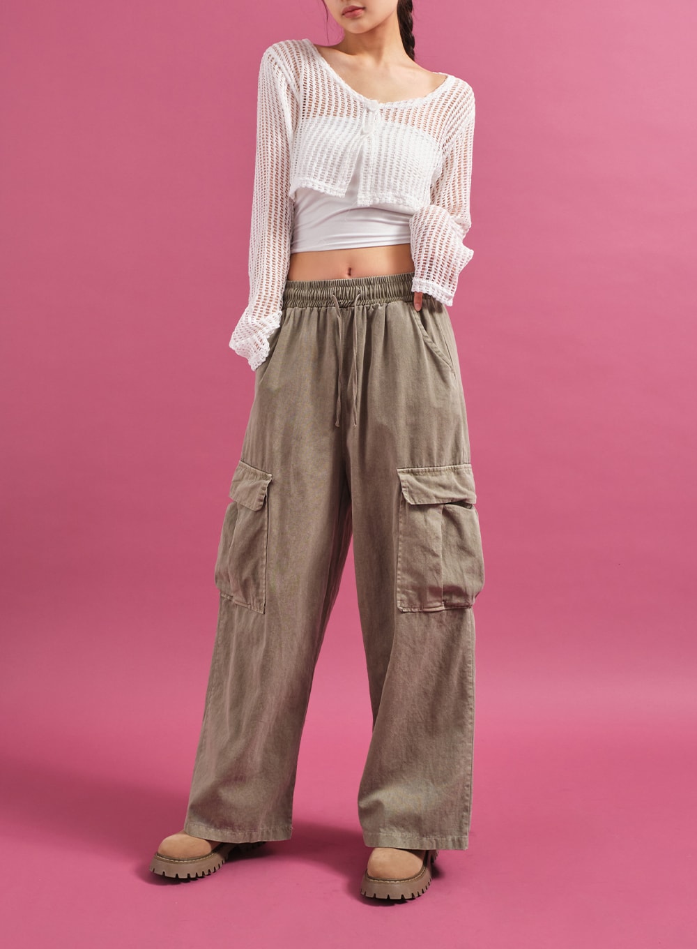 Sheer Mesh Crop Cardigan CY17