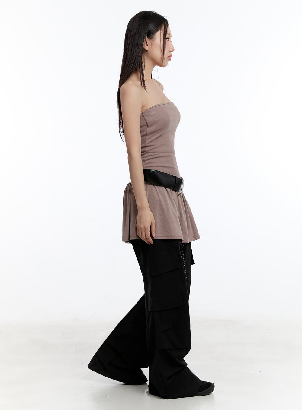 Pintuck Wide-Leg Pants IU509