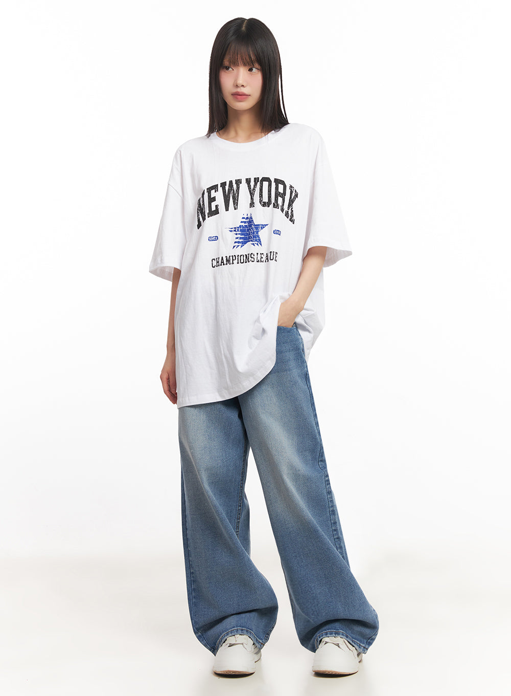 NY Graphic Oversize T-Shirt IY502