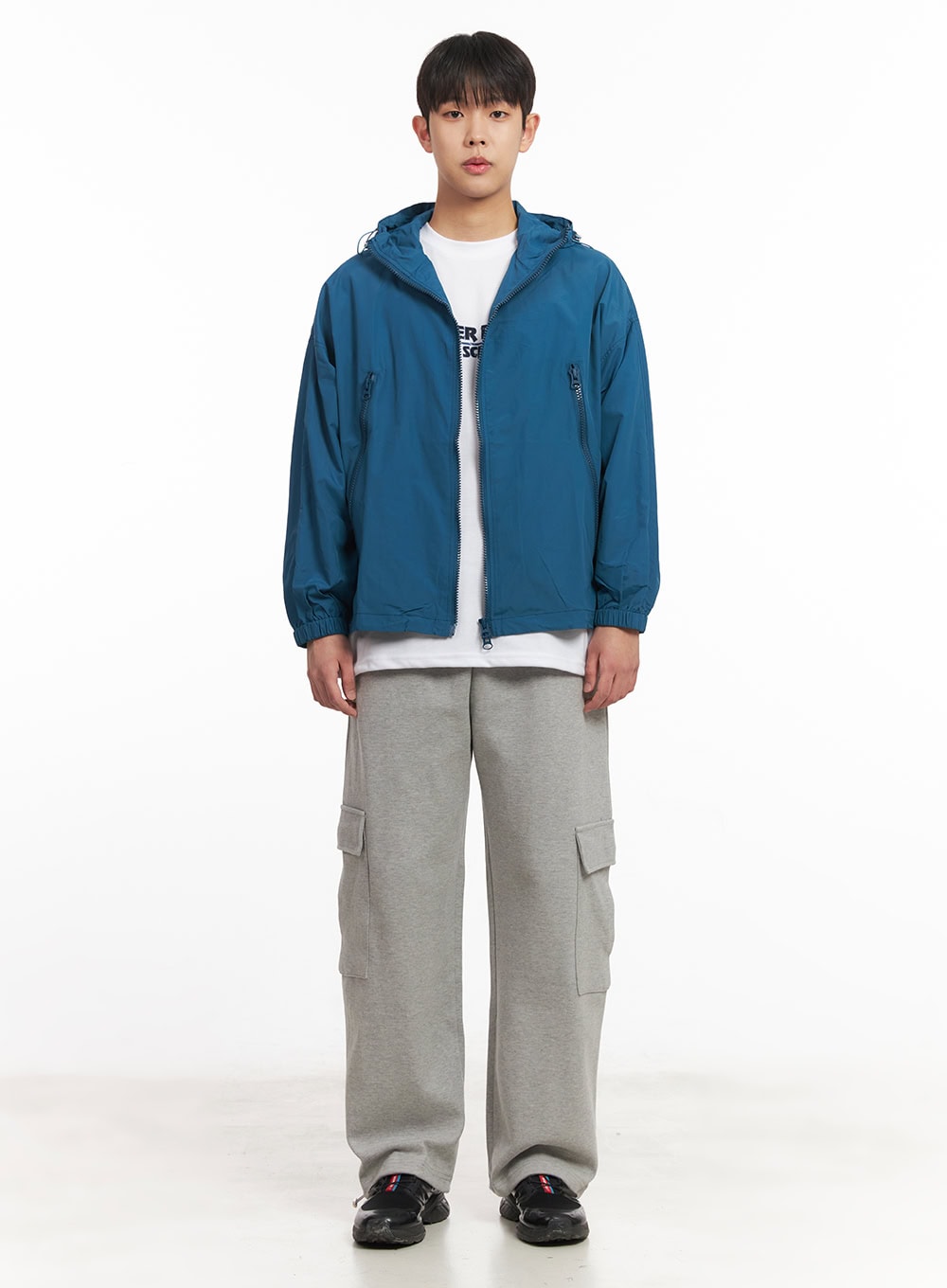 Men's Cargo Pocket Wide-Fit Sweatpants IM517