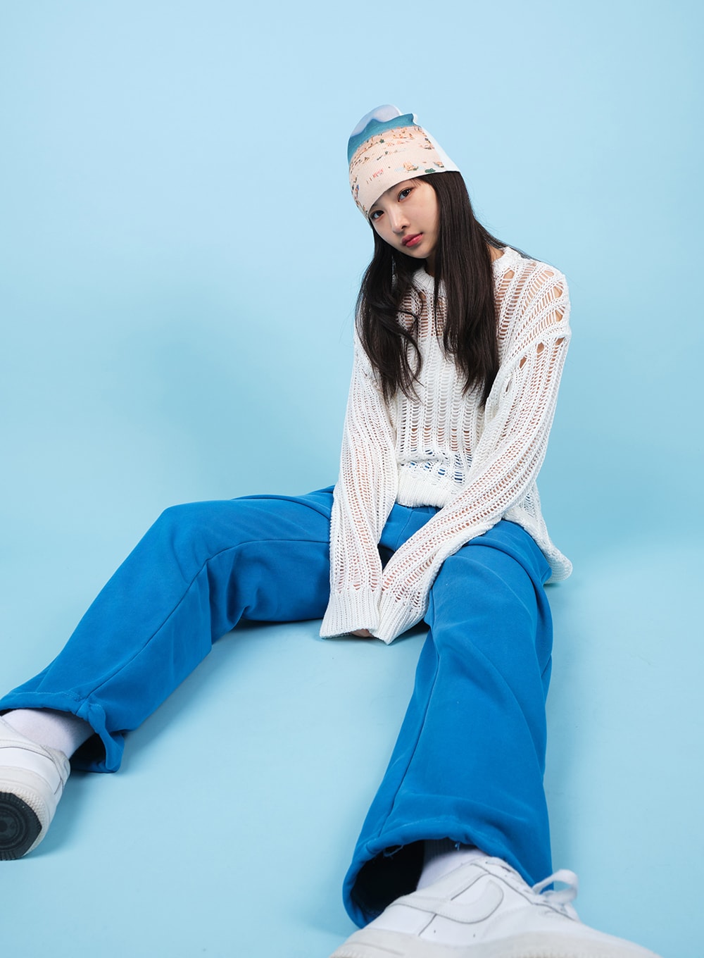 Drawstring Waist Banded Sweat Pants CAO13