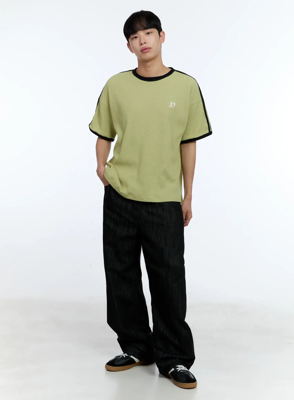 Men's No-Fade Wide-Leg Denim Jeans IL515