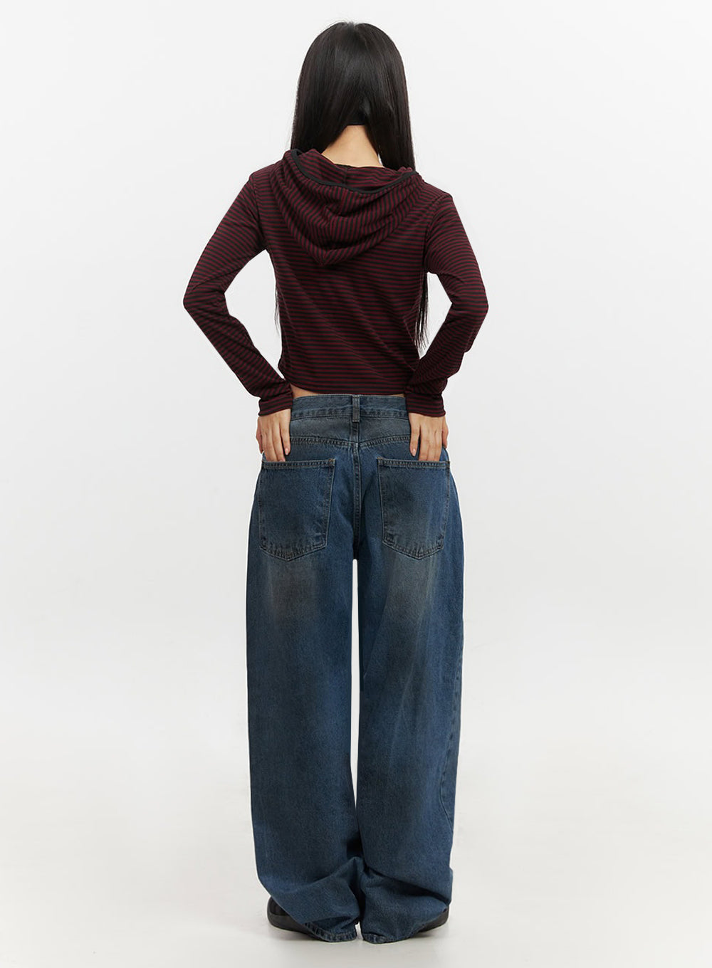 Brianna Dark Washed Wide-Leg Jeans IF510