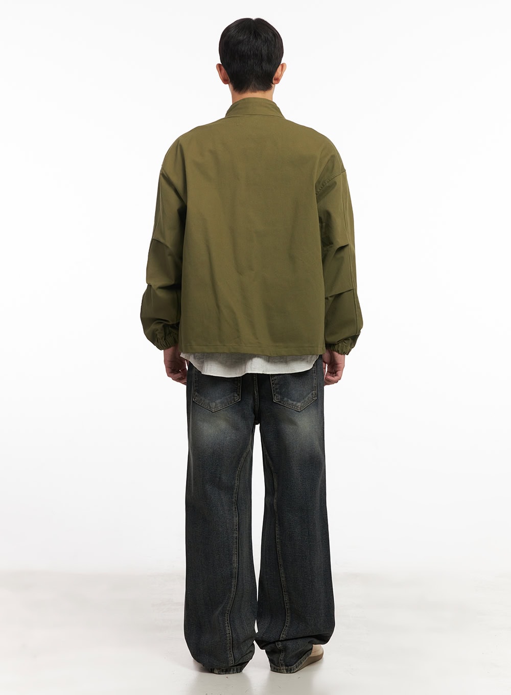 Men's Buttoned Zip-Up Coat IM514