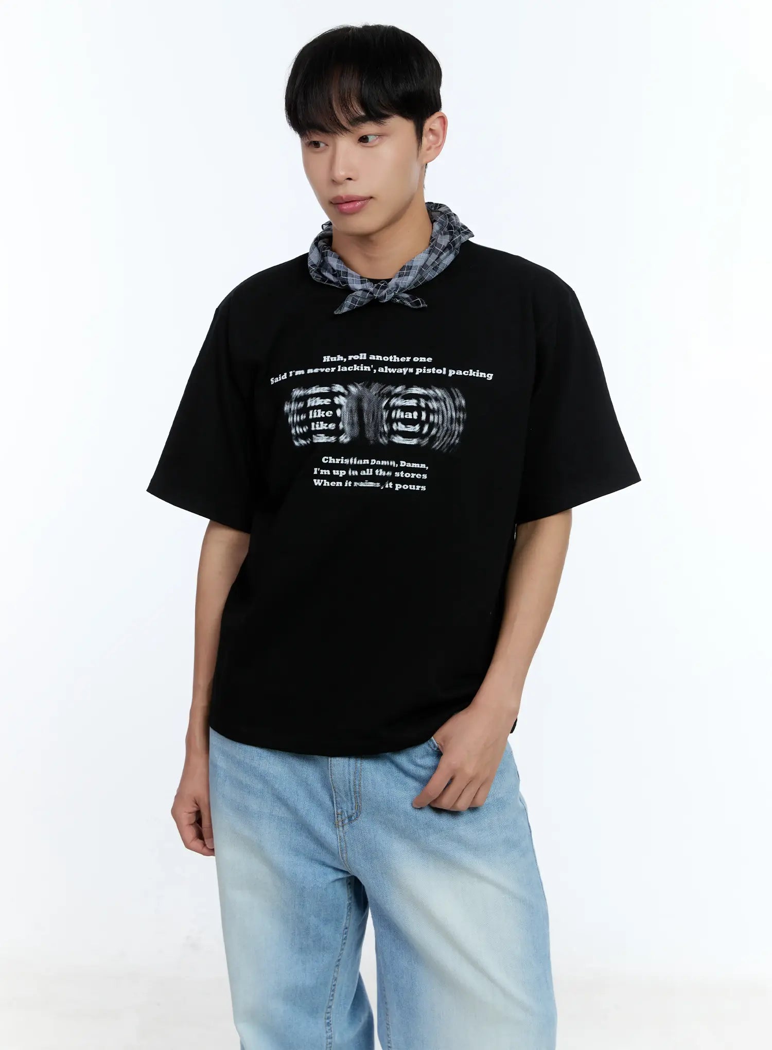 Men's Blurred Graphic Tee IL517