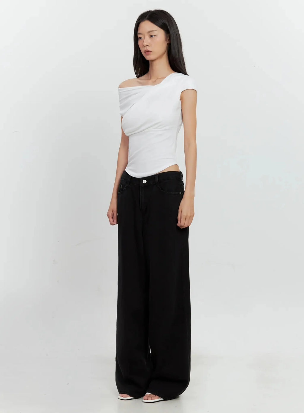 Off-Shoulder Draped Top IL528