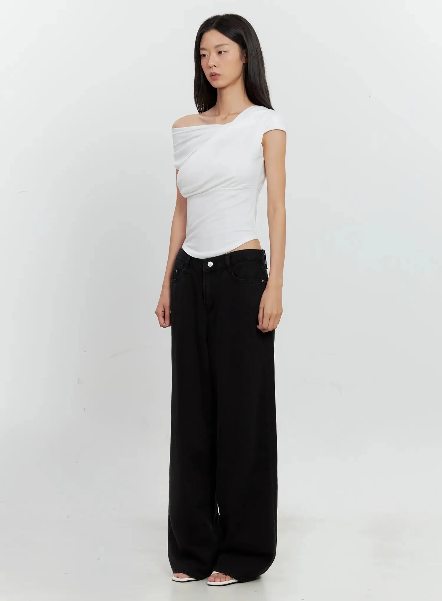 Off-Shoulder Draped Top IL528