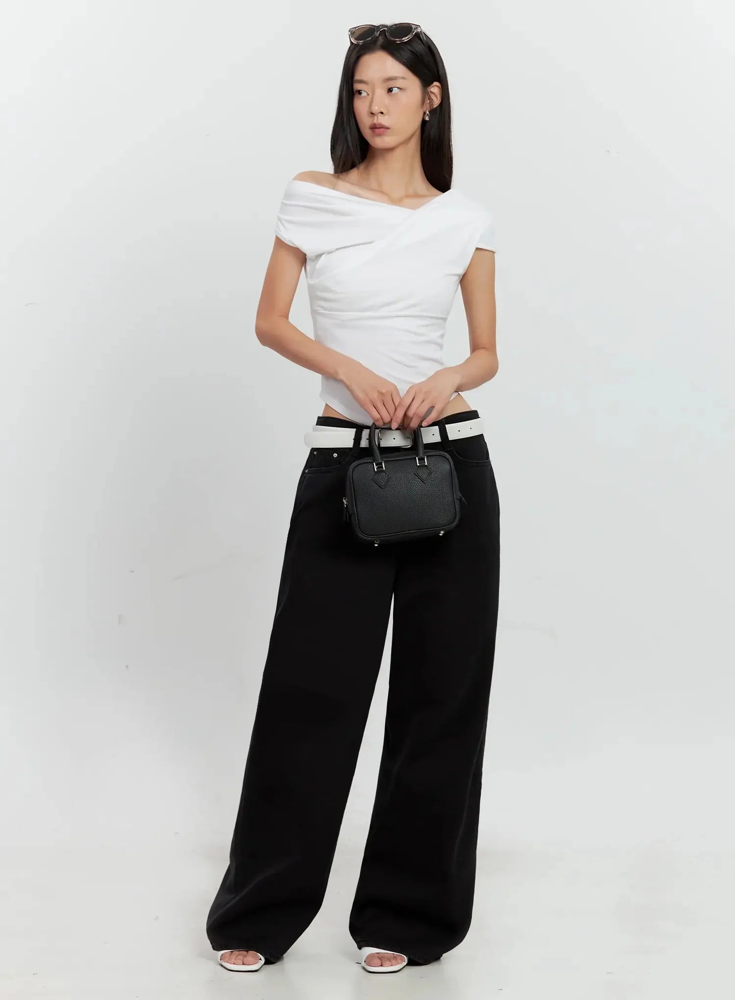Faux-Leather Square Shoulder Bag IS516