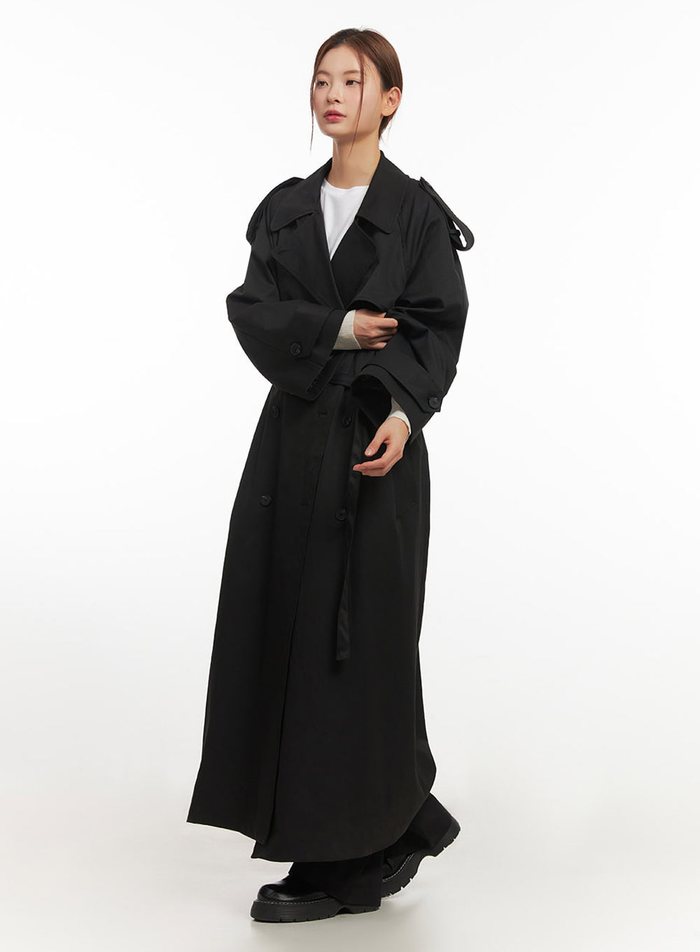 Chic Buckle Trench Coat IM513