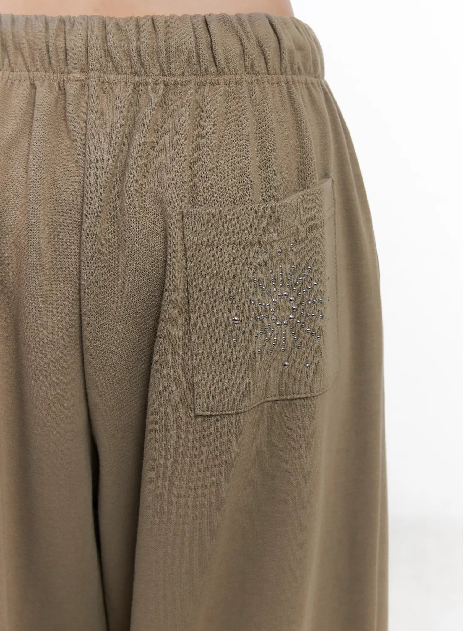 Embellished Wide-Leg Sweatpants CL518